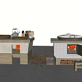 Rustic Kitchen Cabinets With Stone Countertops And Wood Burning Stoves