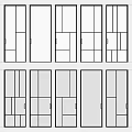 Modern Swing Door Design Collection With Various Panel Patterns And Minimalist Lines 3d model