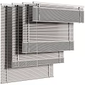 Dark Horizontal Window Blinds With Adjustable Slats For Modern Home Decor 3d model