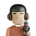 Modern Announcer Announcer Cartoon Announcer Man Cartoon Man 3d model