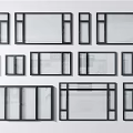 modern casement window floor to ceiling window casement window 3d model
