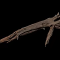 Natural Weathered Stone Like Wood Piece With Textured Surface On Dark Background