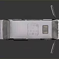 Silver Modified Van With Open Doors Interior Space And Gold Wheels