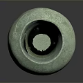 Traditional Bronze Decorative Vase With Greenish Patina And Carved Patterns