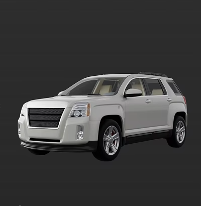 Stylish White SUV With Modern Front Grille Sleek Body And Alloy Wheels 3d model