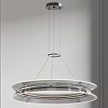 Modern Ring Design Pendant Light With Transparent Shade For White Wall Lighting 3d model