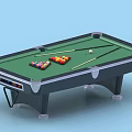 Professional Billiard Table Sports Equipment With Green Felt Surface Balls And Cues