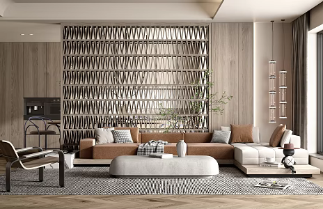 modern living room 3d model