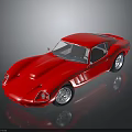Red Classic Sports Car With Sleek Design Shiny Finish On Dark Background