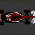 Sleek Red And White Racing Car With Aerodynamic Body And Sporty Wheels