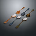 Household Daily Use Metal Spoons with Gold Silver Black Finish and Smooth Handle Design