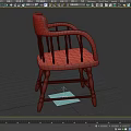 Classic Wooden Single Chair With Armrest And Solid Wood Structure