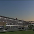 Modern Transportation Hub With Curved Glass Roof Connecting Buildings Pedestrians And Vehicles