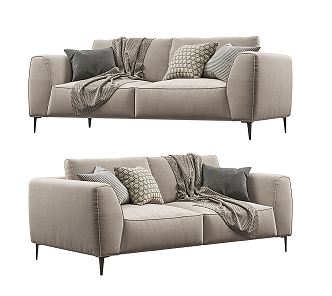 Modern double sofa 3d model