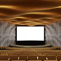 Spacious Auditorium Interior With Rows Of Seats Curved Wooden Ceiling And Stone Walls