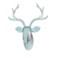 Mounted Deer Head Wall Decor for Rustic Home Interior Design Style 3d model