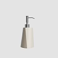 Modern Bathroom Accessories Beige Stone Soap Dispenser with Elegant Pump Design