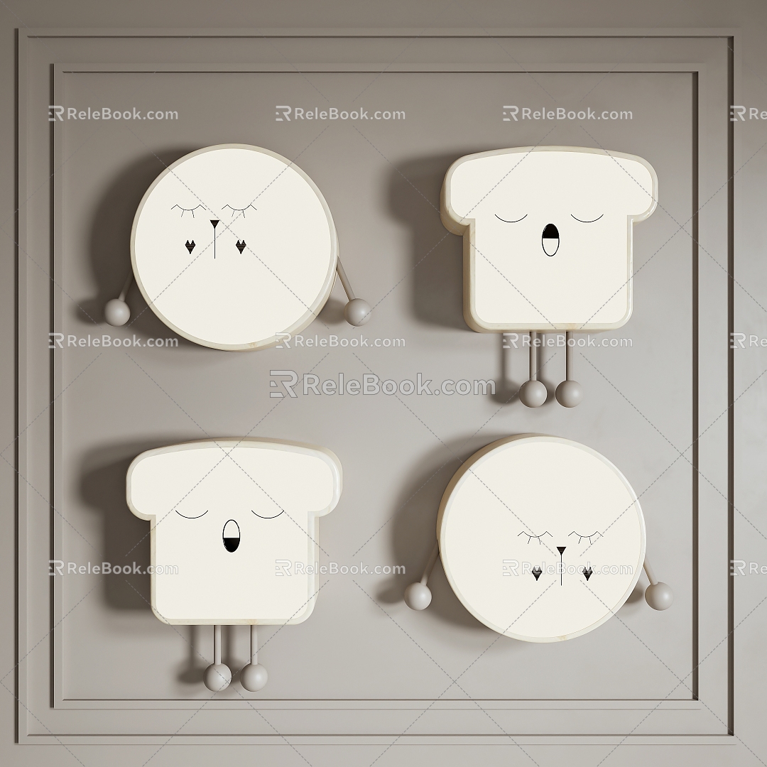 Cream wind wall lamp model