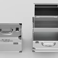 I Mean MAC Cosmetics Silver Aluminum Makeup Case With Metal Clasps And Handle
