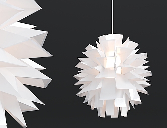 modern chandelier white chandelier 3d model