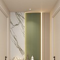 Cream Simple Style Arc Light Strip No Main Light Corridor End View Entrance 3d model