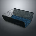 Black Metal Frame Equipment With Blue Padding Interior Container Design