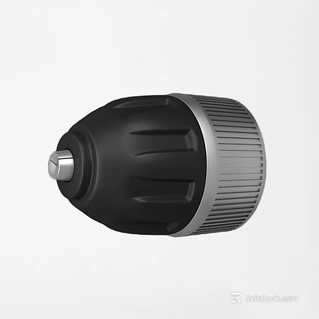 Durable Hardware Tool Drill Chuck With Black Silver Metal Construction For Power Drills 3d model