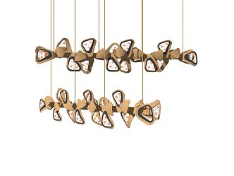 Modern chandelier metal chandelier 3d model