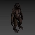 Game and Movie Character Muscular Mythical Creature with Rough Skin 3D Model Design