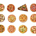 Collection of Assorted Pizzas with Various Toppings and Fresh Ingredients