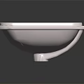 White Square Modern Ceramic Wash Basin With Smooth Surface And Drain Hole Design