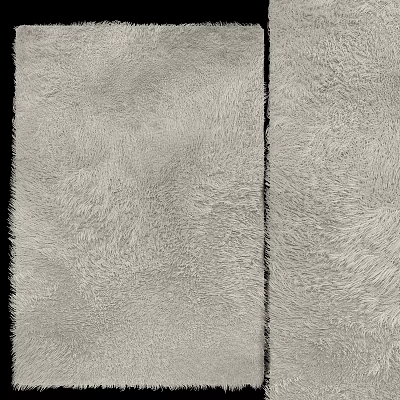 Soft Plush Square Rug With Light Gray Texture For Living Room Bedroom Decor 3d model