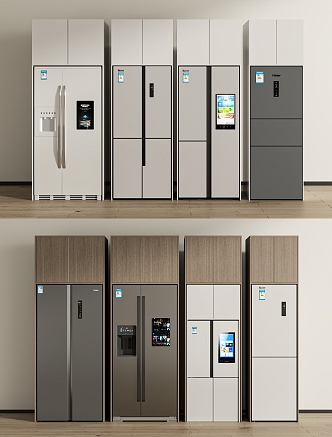 Smart home appliance refrigerator combination 3d model