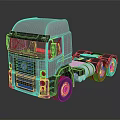 Modern Silver Heavy Duty Semi Truck Tractor Unit For Freight 3d model