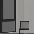 Modern Transparent Single Chair With Metal Frame In Minimalist Interior Space