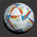 Street Soccer Ball with Colorful Geometric Patterns White Red Blue Green Reflective Surface Design