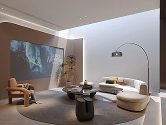 Modern AV Room Basement Home AV Room 3d model