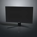 Modern Black Desktop Computer Monitor With Stable Stand For Home Office Workspace