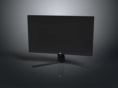 Modern Black Desktop Computer Monitor With Stable Stand For Home Office Workspace 3d model