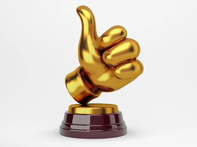 Light luxury praise scene praise enterprise business 3d model