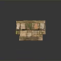 Scenic Ancient Stone Arch Landscape With Mossy Stone Blocks Texture