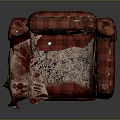 Classic Red Plaid Wingback Armchair With Soft Blanket And Tufted Design