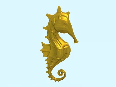 Light Luxury Ornaments Seahorse Decoration 3d model Light Luxury Ornaments Seahorse Decoration 3d model