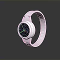 Stylish Modern Watch With Silver Stainless Steel Band And Blue Dial