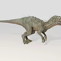 Realistic Prehistoric Dinosaur Figure With Spiked Back Long Tail And Sharp Teeth