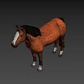 Brown Game Character Horse With Black Mane White Face And White Hooves