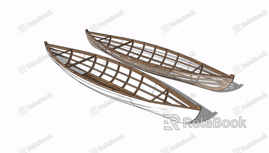 Modern Small Wooden Boat model