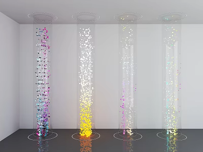 Modern Pillar Technology Pillar Stained Glass Pillar Steam Drum Pillar Exhibition Hall Pillar Shopping Mall Pillar 3d model