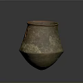 Ancient Carved Terracotta Vase With Sculptural Design And Traditional Artifact Features