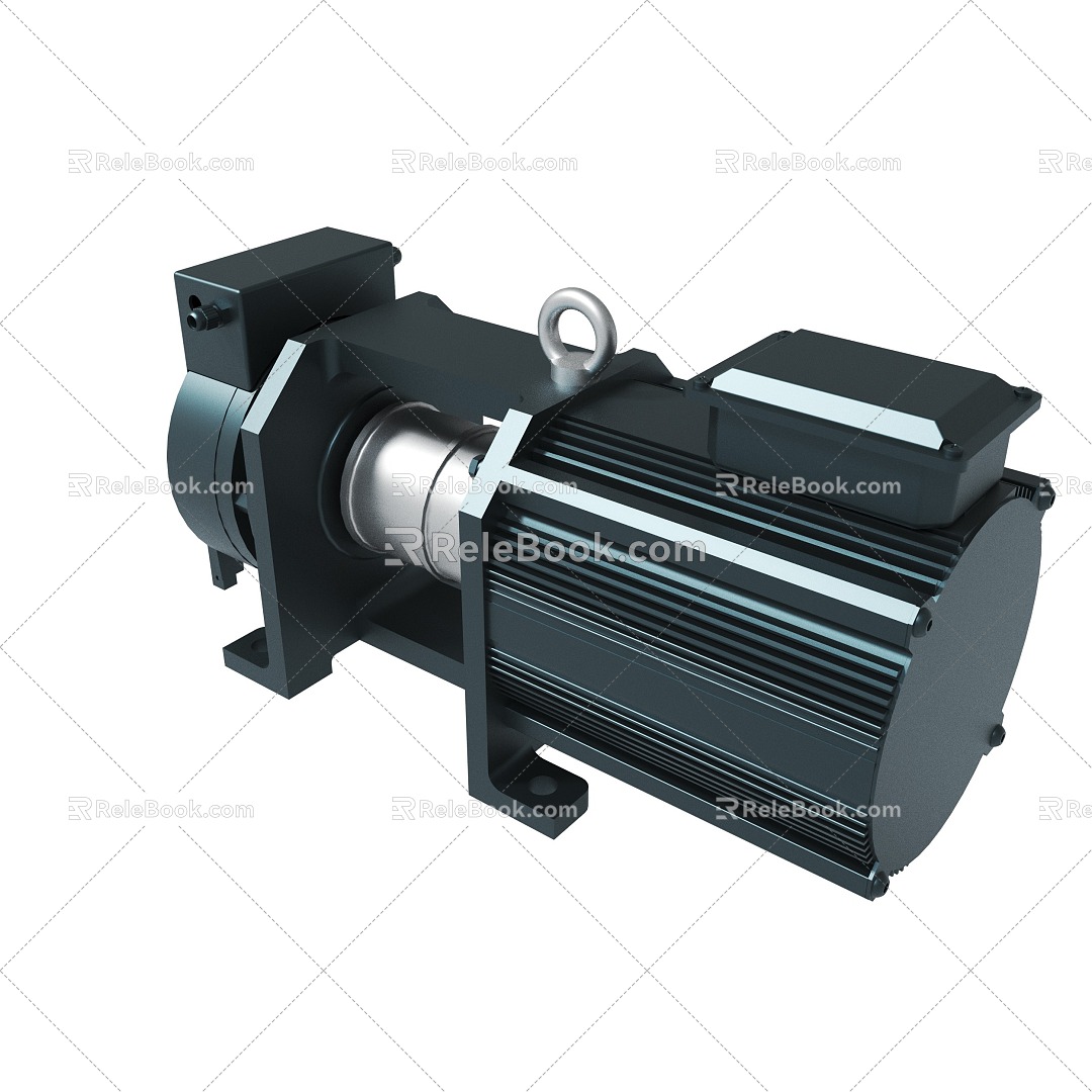 Right Angle Hollow Medium Real Gear Reducer Motor Center Out Shaft Variable Speed Machine 90 Degree Angle Speed Governor Small Stainless Steel Cam Rotor Pump Faxi Main Engine 3d model